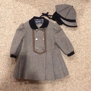 Rothschild little girl’s holiday coat & hat